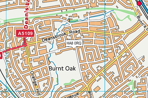 HA8 0RQ map - OS VectorMap District (Ordnance Survey)