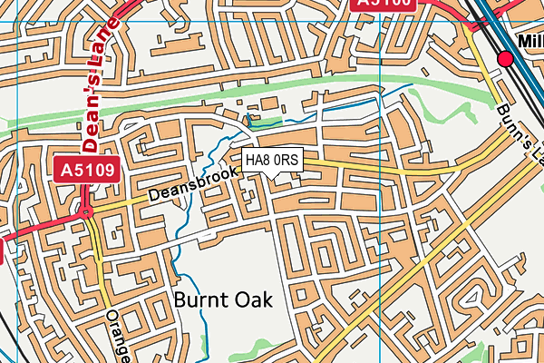 HA8 0RS map - OS VectorMap District (Ordnance Survey)