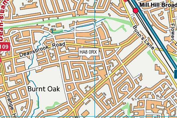 HA8 0RX map - OS VectorMap District (Ordnance Survey)