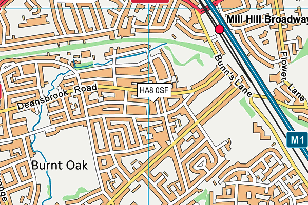 HA8 0SF map - OS VectorMap District (Ordnance Survey)