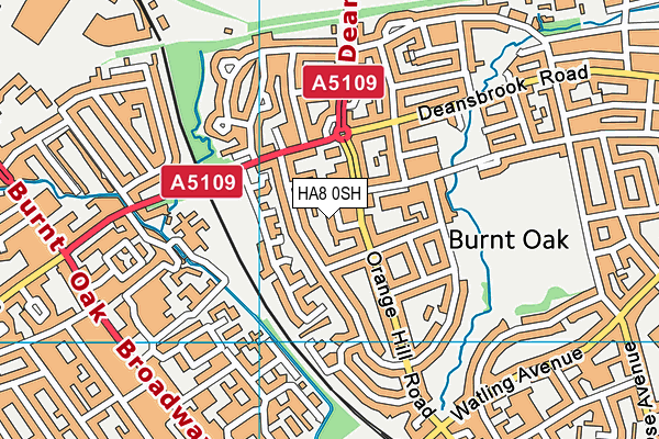 HA8 0SH map - OS VectorMap District (Ordnance Survey)