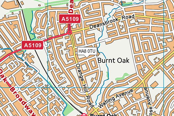 HA8 0TU map - OS VectorMap District (Ordnance Survey)