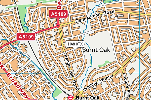 HA8 0TX map - OS VectorMap District (Ordnance Survey)