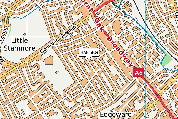 HA8 5BG map - OS VectorMap District (Ordnance Survey)