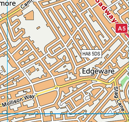 HA8 5DS map - OS VectorMap District (Ordnance Survey)