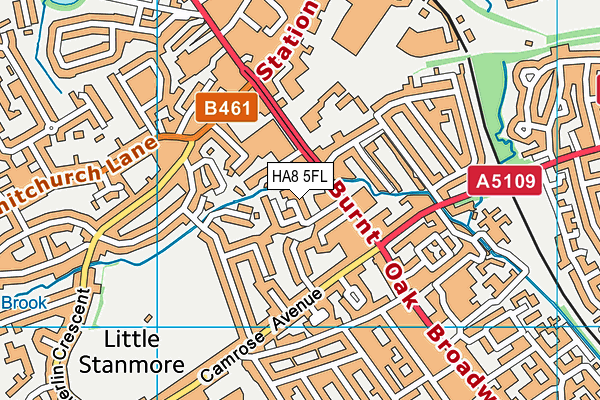 HA8 5FL map - OS VectorMap District (Ordnance Survey)