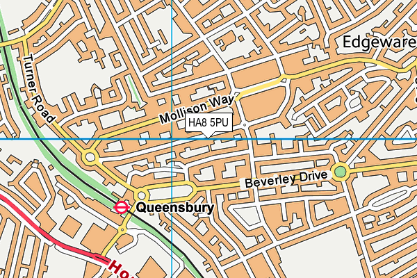 HA8 5PU map - OS VectorMap District (Ordnance Survey)