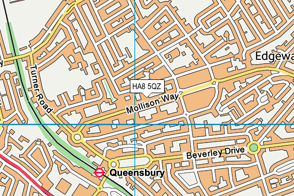 Map of BURNT OAK BUILDERS MERCHANTS LIMITED at district scale