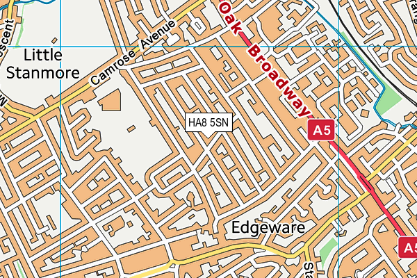 HA8 5SN map - OS VectorMap District (Ordnance Survey)