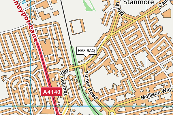 HA8 6AQ map - OS VectorMap District (Ordnance Survey)