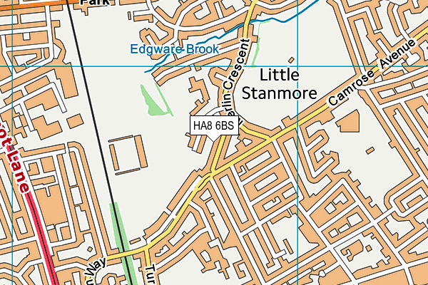 HA8 6BS map - OS VectorMap District (Ordnance Survey)