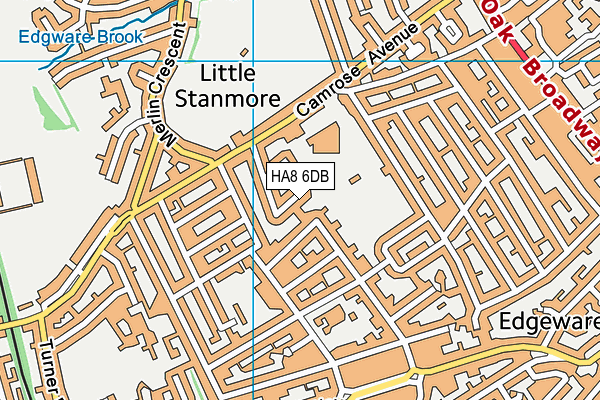 HA8 6DB map - OS VectorMap District (Ordnance Survey)