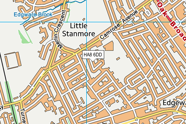 HA8 6DD map - OS VectorMap District (Ordnance Survey)