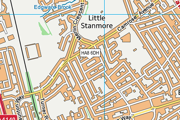 HA8 6DH map - OS VectorMap District (Ordnance Survey)