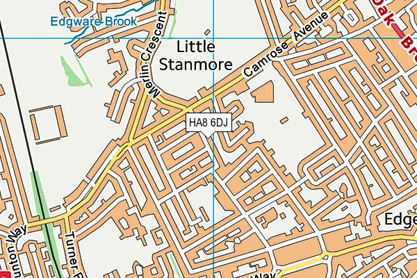 HA8 6DJ map - OS VectorMap District (Ordnance Survey)