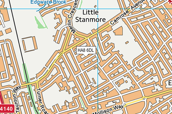 HA8 6DL map - OS VectorMap District (Ordnance Survey)