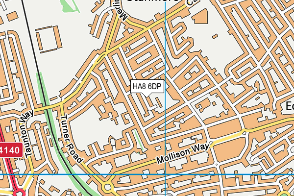 HA8 6DP map - OS VectorMap District (Ordnance Survey)
