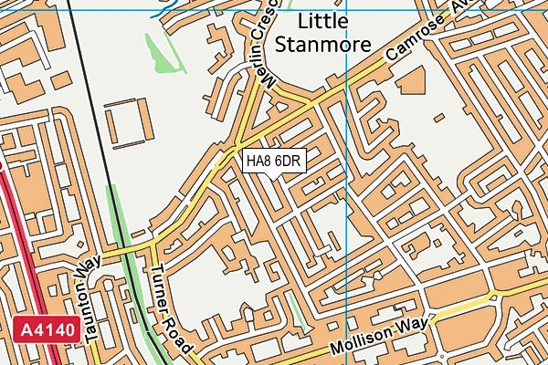 HA8 6DR map - OS VectorMap District (Ordnance Survey)