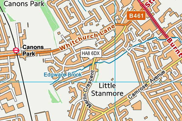 HA8 6DX map - OS VectorMap District (Ordnance Survey)