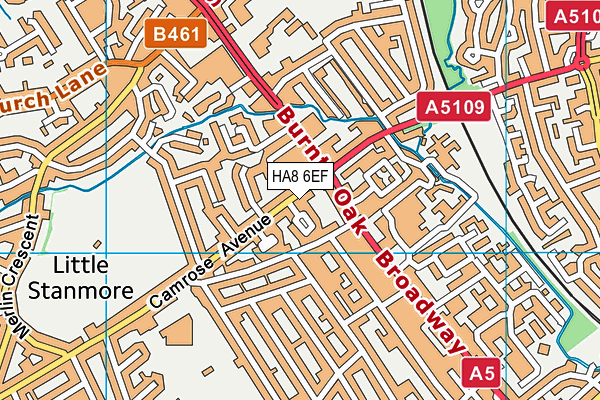 HA8 6EF map - OS VectorMap District (Ordnance Survey)