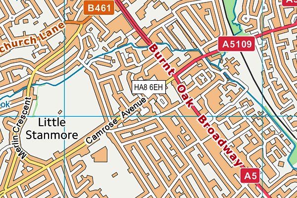 HA8 6EH map - OS VectorMap District (Ordnance Survey)