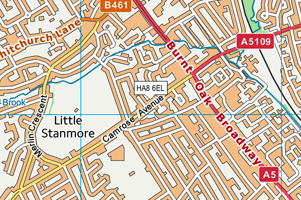 HA8 6EL map - OS VectorMap District (Ordnance Survey)