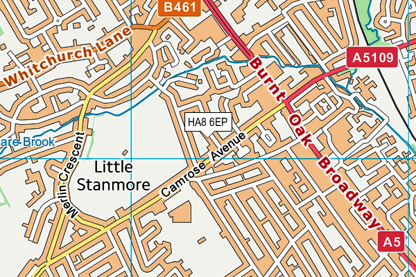 HA8 6EP map - OS VectorMap District (Ordnance Survey)