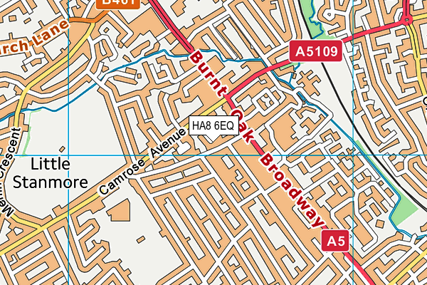 HA8 6EQ map - OS VectorMap District (Ordnance Survey)