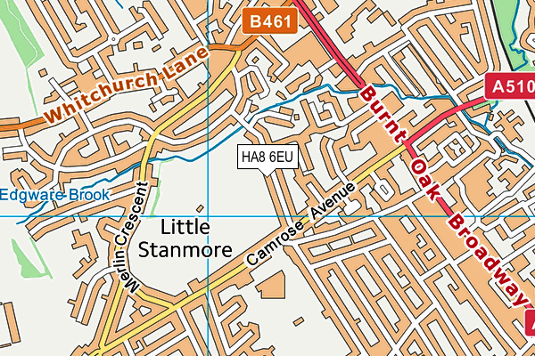 HA8 6EU map - OS VectorMap District (Ordnance Survey)