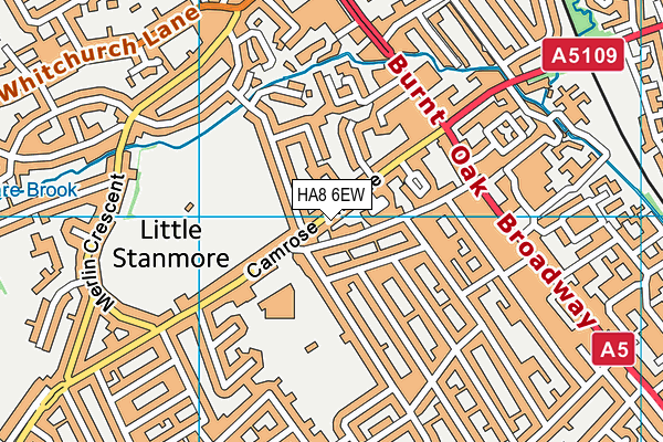 HA8 6EW map - OS VectorMap District (Ordnance Survey)