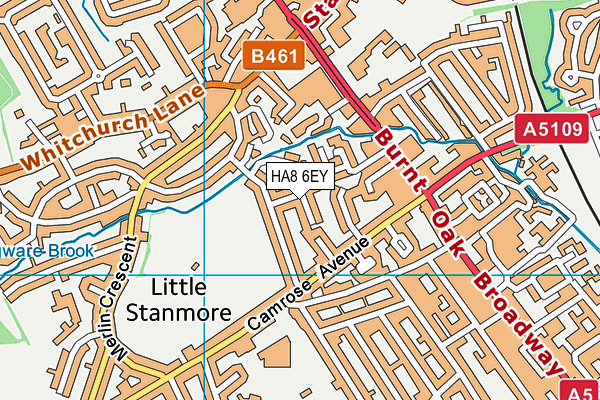 HA8 6EY map - OS VectorMap District (Ordnance Survey)