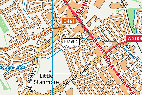 HA8 6HA map - OS VectorMap District (Ordnance Survey)