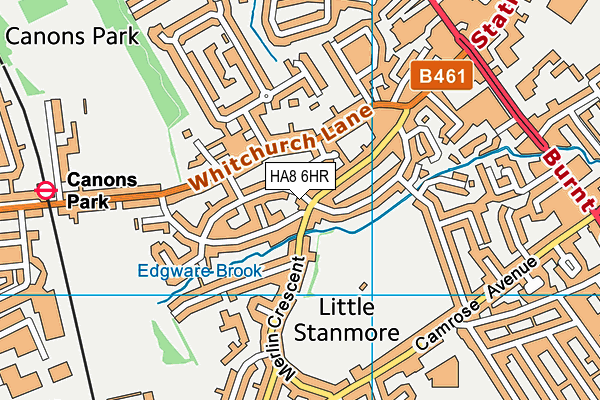 HA8 6HR map - OS VectorMap District (Ordnance Survey)