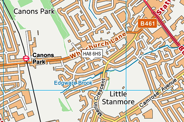 HA8 6HS map - OS VectorMap District (Ordnance Survey)