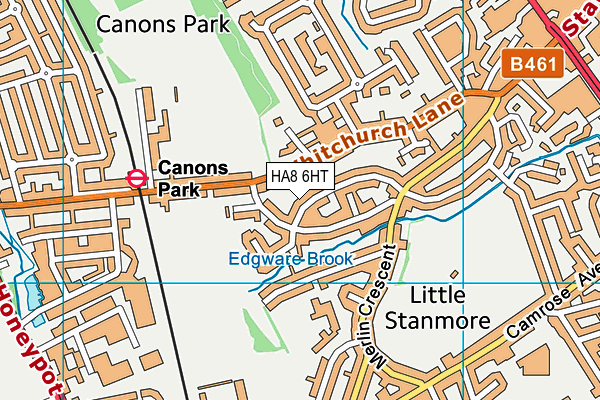 HA8 6HT map - OS VectorMap District (Ordnance Survey)