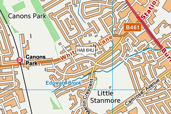 HA8 6HU map - OS VectorMap District (Ordnance Survey)