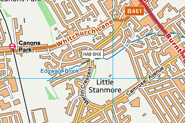 HA8 6HX map - OS VectorMap District (Ordnance Survey)