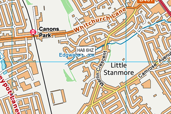 HA8 6HZ map - OS VectorMap District (Ordnance Survey)