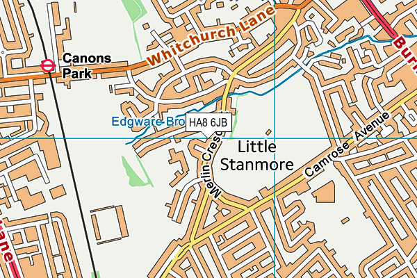 HA8 6JB map - OS VectorMap District (Ordnance Survey)