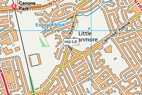 HA8 6JE map - OS VectorMap District (Ordnance Survey)