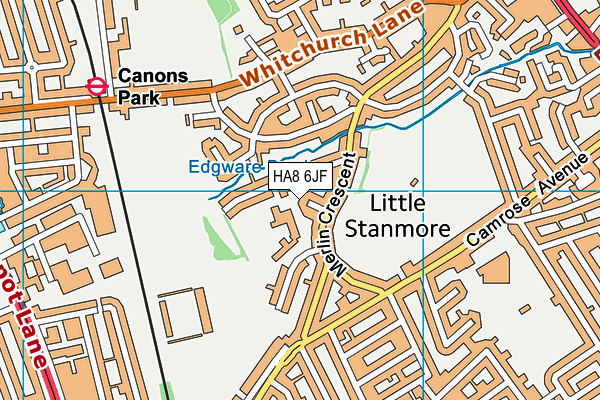 HA8 6JF map - OS VectorMap District (Ordnance Survey)