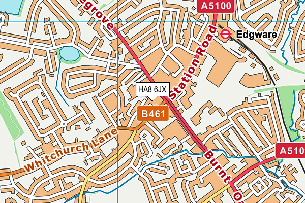 HA8 6JX map - OS VectorMap District (Ordnance Survey)