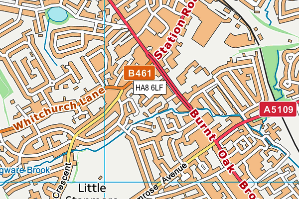 HA8 6LF map - OS VectorMap District (Ordnance Survey)