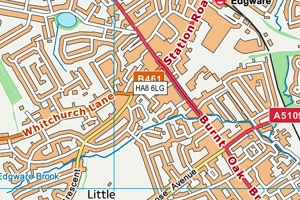 HA8 6LG map - OS VectorMap District (Ordnance Survey)