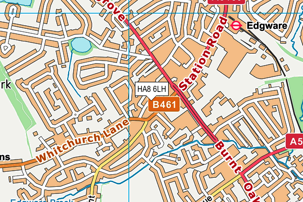 HA8 6LH map - OS VectorMap District (Ordnance Survey)