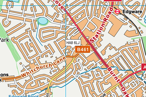 HA8 6LJ map - OS VectorMap District (Ordnance Survey)