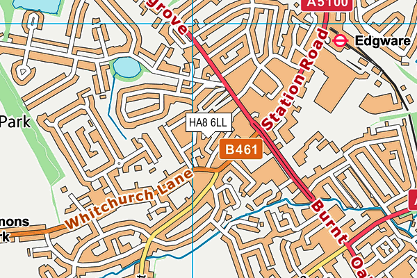 HA8 6LL map - OS VectorMap District (Ordnance Survey)