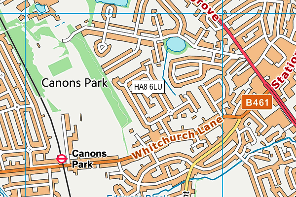 HA8 6LU map - OS VectorMap District (Ordnance Survey)