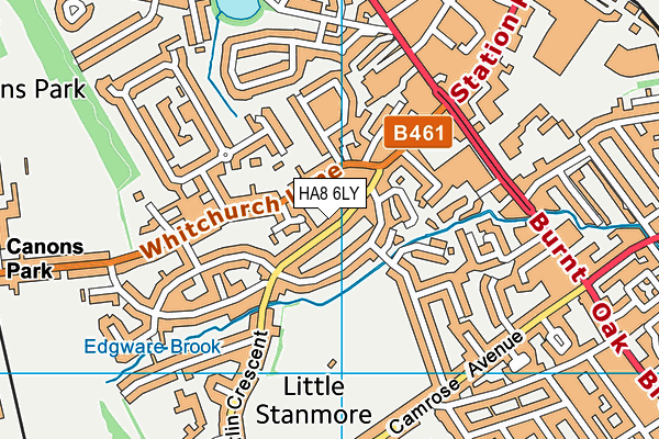 HA8 6LY map - OS VectorMap District (Ordnance Survey)