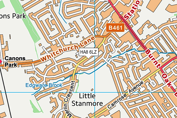 HA8 6LZ map - OS VectorMap District (Ordnance Survey)